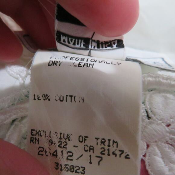 Jessica McClintock Womens Sz 12 Vintage White Floral Off Shoulder Midi Dress - Picture 9 of 9